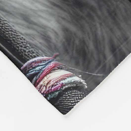 Native American Fox art Fleece Deken (Hoek)