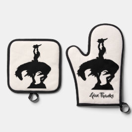 Native American geeft Bedankt Ovenwant & Pannenlap Set