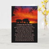 Native American Geïnspireerd Buffalo Summer Solsti Kaart (Gele Bloem)