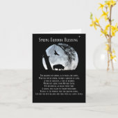 Native American Geïnspireerde Spring Equinox-zegen Kaart (Gele Bloem)