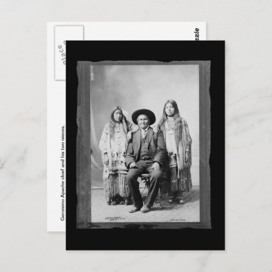  Native American Geronimo Briefkaart (Voorkant / Achterkant)