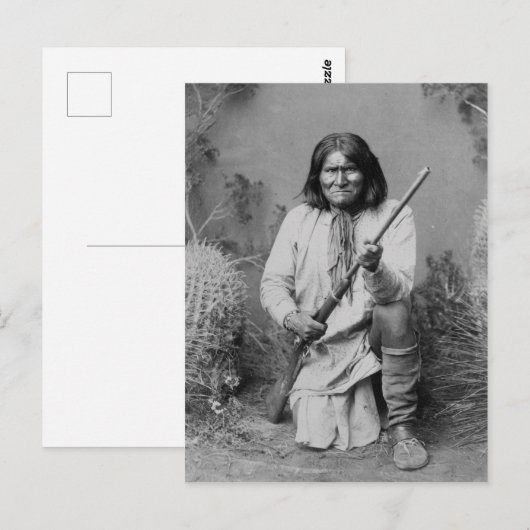  Native American Geronimo Briefkaart (Voorkant / Achterkant)