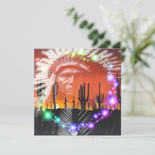 Native American Ghost Dance Kaart (Staand voorkant)