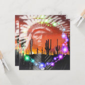 Native American Ghost Dance Kaart (Voorkant / Achterkant in situ)