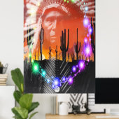 Native American Ghost Dance Poster (Thuiskantoor)