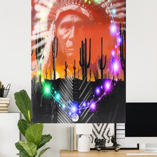 Native American Ghost Dance Poster (Thuiskantoor)