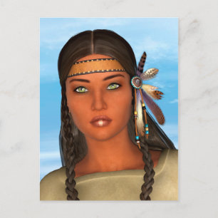 Native American Girl Briefkaart