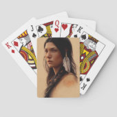 Native American Girl met veren Pokerkaarten (Achterkant)