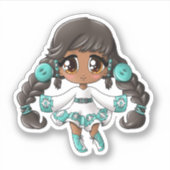 Native American Girl Sticker (Voorkant)