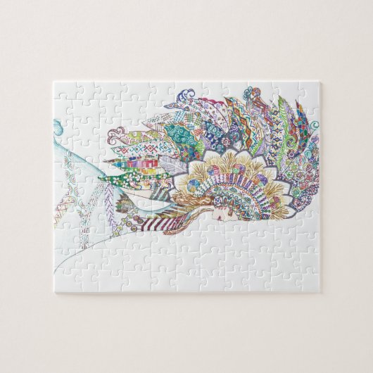 Native American Girl's Headdress Legpuzzel (Horizontaal)