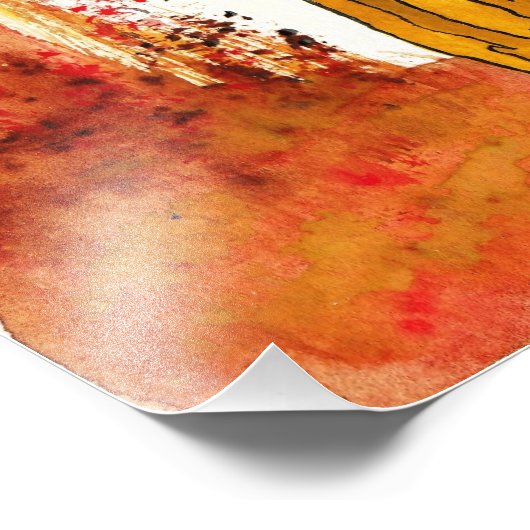 Native American Girls Waterverf Painting Print Foto Afdruk (Hoek)