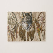 Native American Gray Wolf Legpuzzel (Horizontaal)