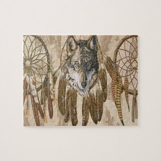 Native American Gray Wolf Legpuzzel (Horizontaal)