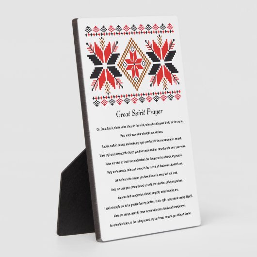 Native American Great Spirit Prayer Fotoplaat (Zijkant)