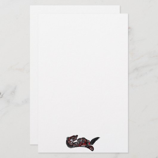 Native American Haida Art Otter Illustratie Briefpapier (Voorkant / Achterkant)