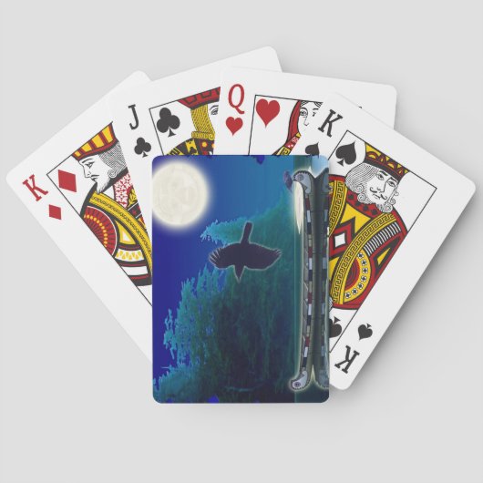 Native American Haida Canoe & Crow Card Deck Speelkaarten (Achterkant)