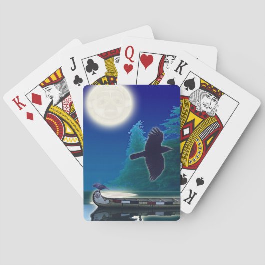 Native American Haida Canoe & Crow Card Deck Speelkaarten (Achterkant)
