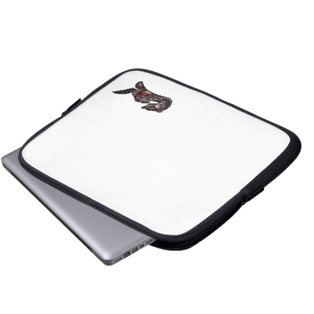 Native American Haida Otter Art-laptophoes Laptop Sleeve (Voorkant onderkant)