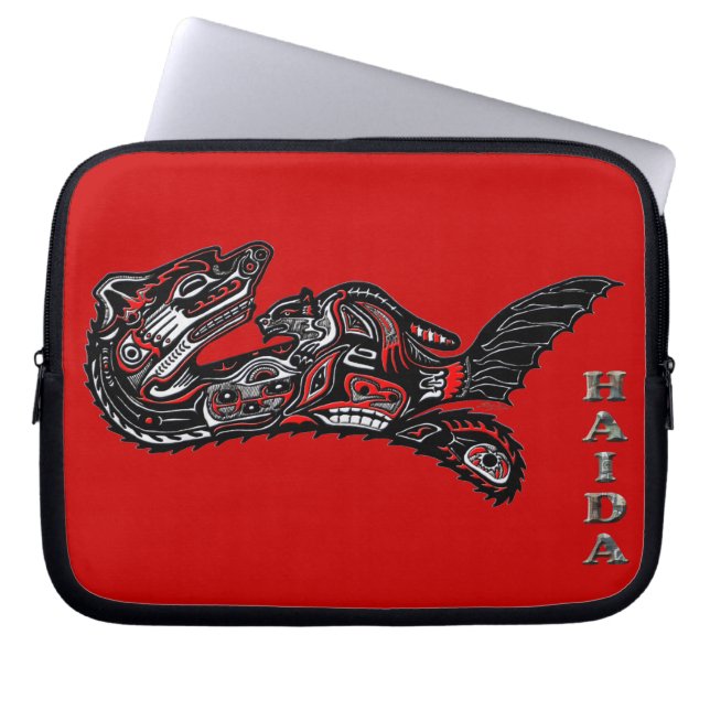 Native American Haida Otter Art-laptophoes Laptop Sleeve (Voorkant)