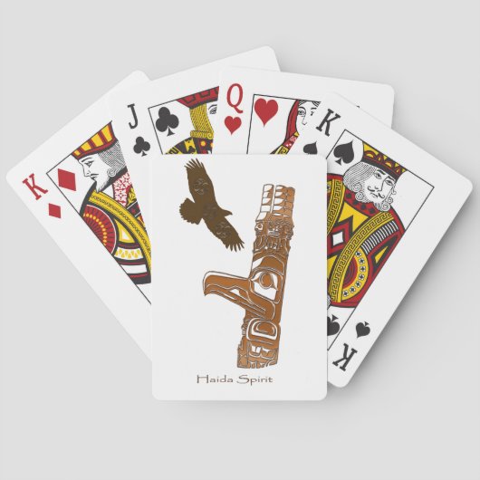 Native American Haida Totem Pole Card Deck Pokerkaarten (Achterkant)