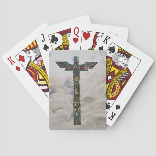 Native American Haida Totem Pole Card Deck Pokerkaarten (Achterkant)