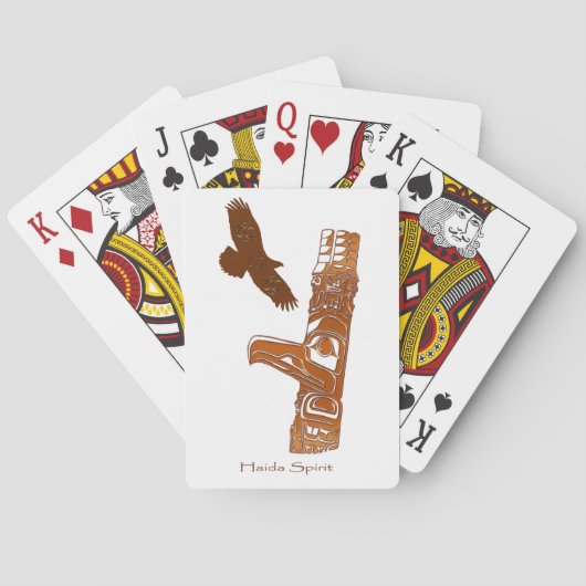 Native American Haida Totem Pole Card Deck Speelkaarten (Achterkant)