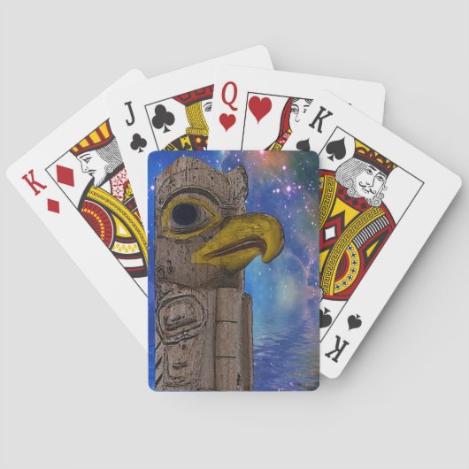 Native American Haida Totem Pole Card Deck Speelkaarten (Achterkant)