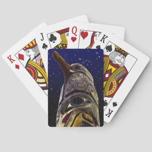 Native American Haida Totem Pole Card Deck Speelkaarten (Achterkant)