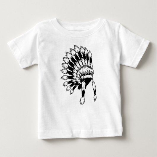 Native American headdress Baby Fine Jersey T-Shirt (Voorkant)