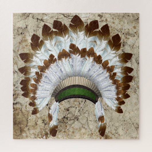 Native American Headdress Puzzle Legpuzzel (Verticaal)