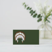 Native American Headdress Visitekaartje (Staand voorkant)