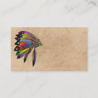 Native American Headdress Visitekaartje
