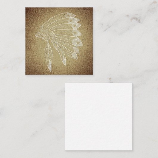 Native American Headdress Visitekaartje (Voorkant / Achterkant)