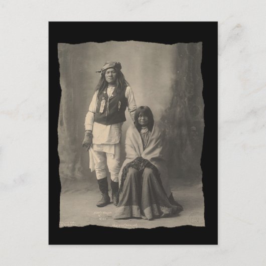 Native American Henry Wilson en Wife Moja Briefkaart (Voorkant)