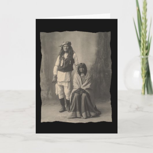 Native American Henry Wilson en Wife Moja Kaart (Voorkant)