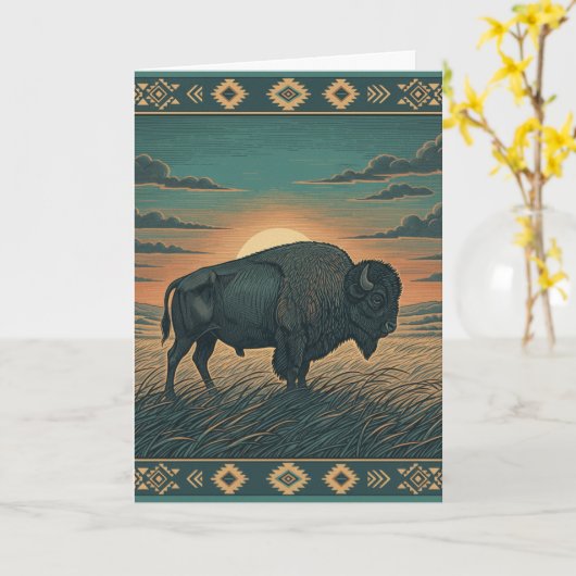 Native american heritage Greeting  Kaart (Gele Bloem)