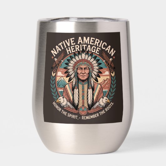Native american heritage insulated tumbler (Achterkant)