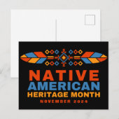 Native American Heritage Month 2025 Briefkaart (Voorkant / Achterkant)