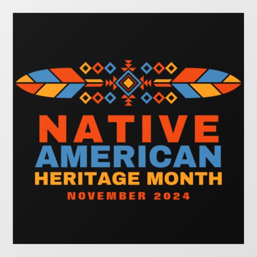 Native American Heritage Month 2025 Raamsticker (Vel)