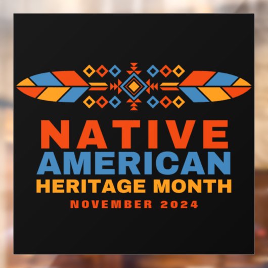 Native American Heritage Month 2025 Raamsticker (Vel 2)
