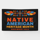 Native American Heritage Month 2025 Spandoek (Horizontaal)