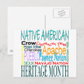 Native American Heritage Month Briefkaart (Voorkant / Achterkant)