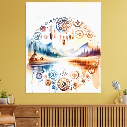 Native American Heritage Month Canvas Afdruk (Insitu (Woonkamer))