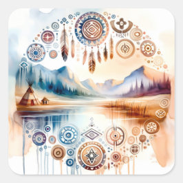 Native American Heritage Month Vierkante Sticker