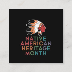 Native American Heritage Month voor cultuur Vierkante Visitekaartje
