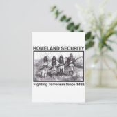 Native American Homeland Security T-shirts Briefkaart (Staand voorkant)