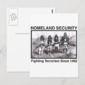 Native American Homeland Security T-shirts Briefkaart (Voorkant / Achterkant)