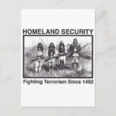 Native American Homeland Security T-shirts Briefkaart (Voorkant)