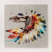 Native American Hoofddeksel Puzzel (Horizontaal)