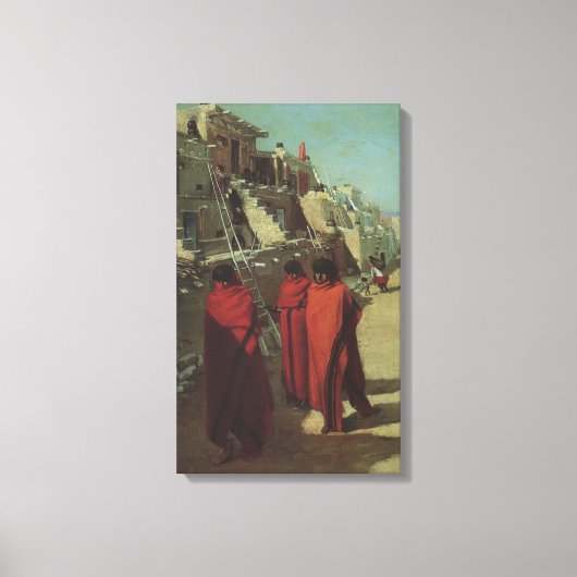 Native American, Hopi Pueblo door Louis Akin Canvas Afdruk (Voorkant)